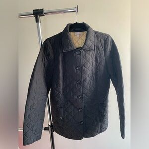 J. Jill Black Quilted Puffer Jacket
